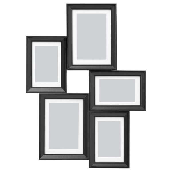 KNOPPÄNG Collage frame for 5 photos, black IKEA