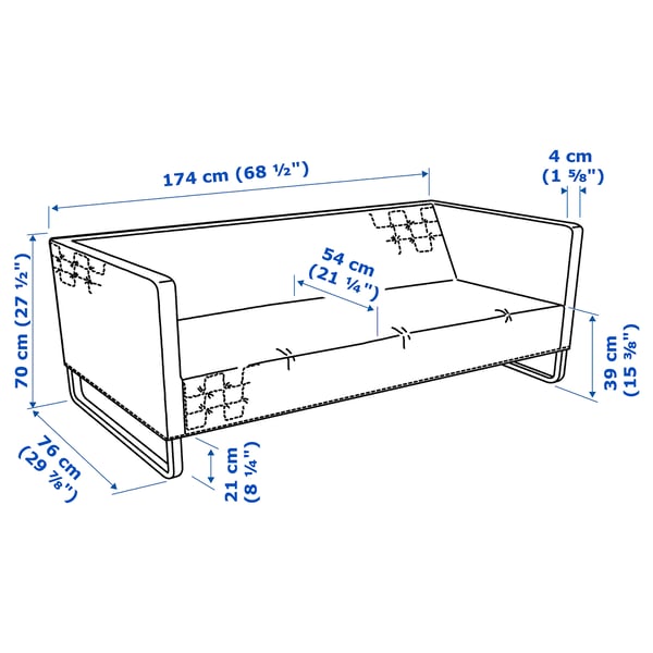 Knopparp Sofa Knisa Light Gray Ikea