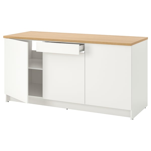 KNOXHULT Base cabinet with doors and drawer, white, 72x24x36 "