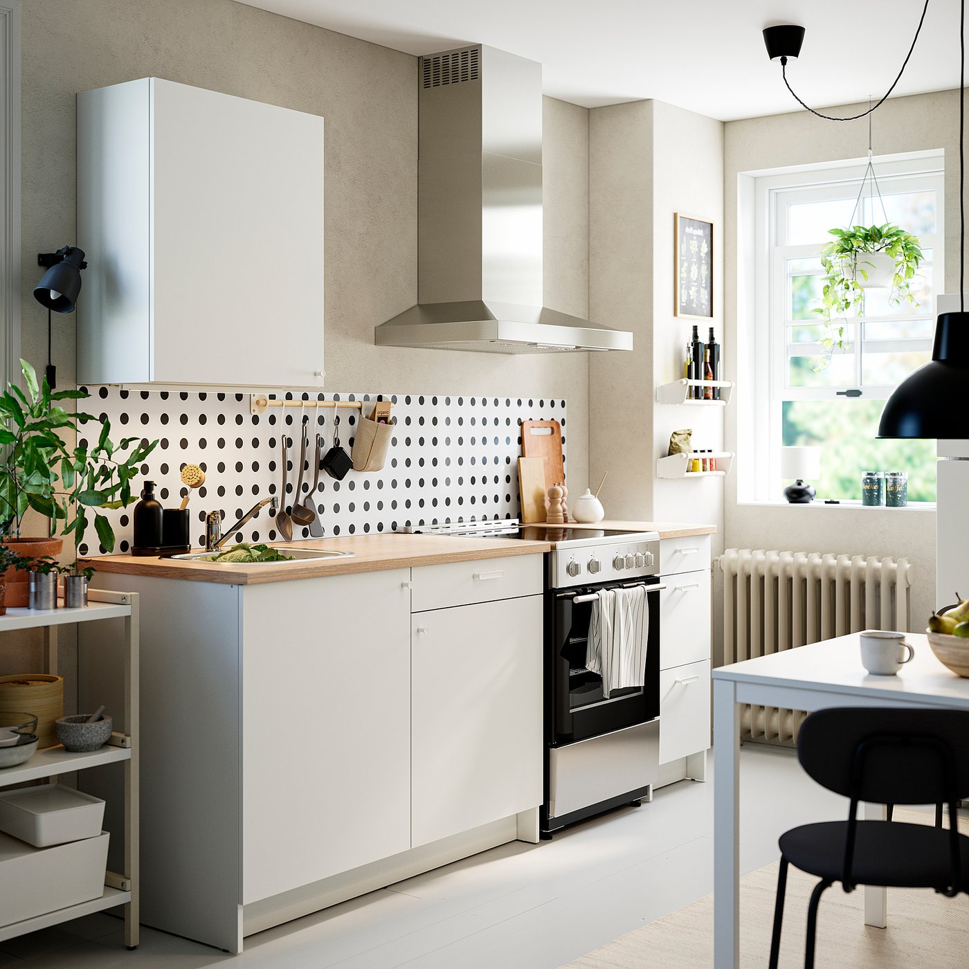 KNOXHULT kitchen, white, 236.2x61.0x223.5 cm (93x24x88