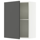 KNOXHULT Wall cabinet with door, dark gray, 24x12x30 "