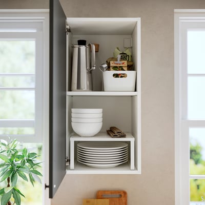 KNOXHULT Wall cabinet with door, dark gray, 15x12x30 "