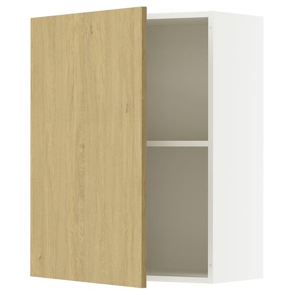 KNOXHULT Wall cabinet with door, oak effect, 24x12x30 "