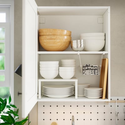 KNOXHULT Wall cabinet with door, white frame, 24x12x30 "