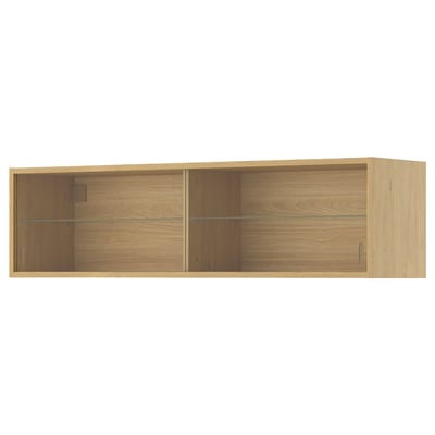 KNOXHULT Wall cabinet with sliding doors, oak effect, 48x11 3/8x12 1/2 "