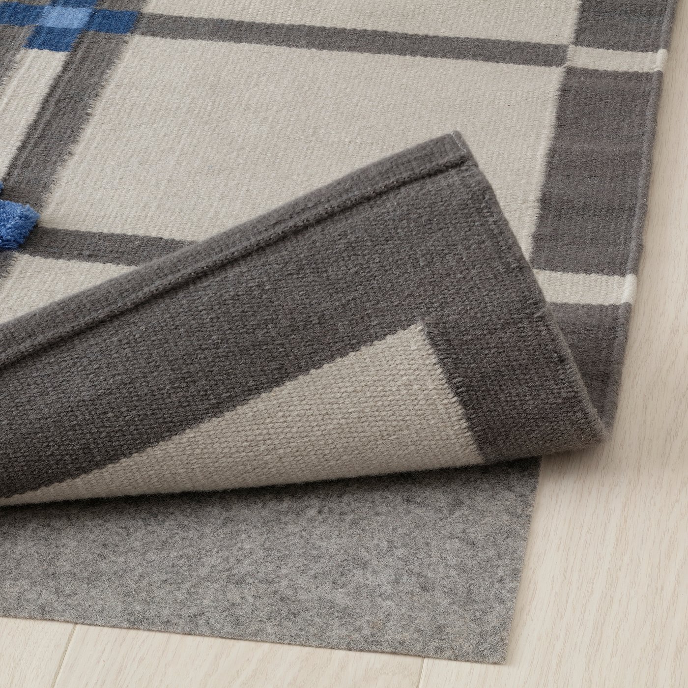 KNYLHAVREN rug, flatwoven, gray/handmade, 200x300 cm (6'7