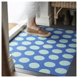 KÖRFÄLTSPIL Door mat, blue green/circle pattern, 2 ' 0 "x2 ' 11 "