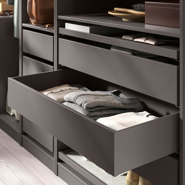 KOMPLEMENT Drawer, dark gray, 39 3/8x22 7/8 "