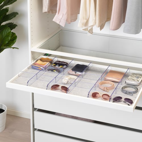 KOMPLEMENT Drawer liner light gray IKEA