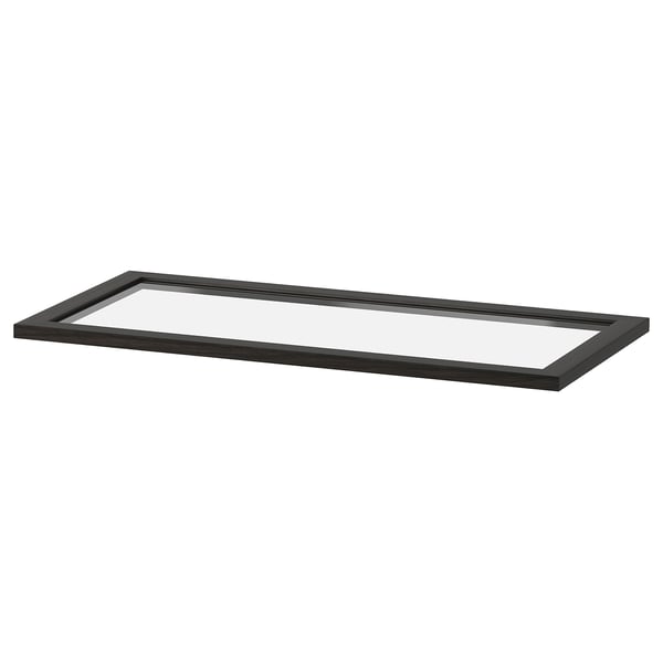 KOMPLEMENT Glass shelf blackbrown IKEA
