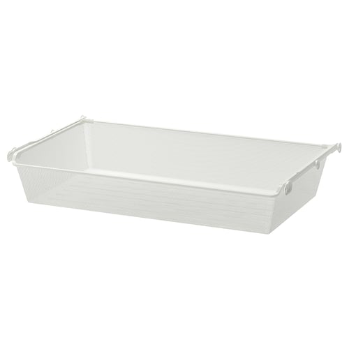 KOMPLEMENT mesh basket with pullout rail, white, 100x58 cm (393/8x227