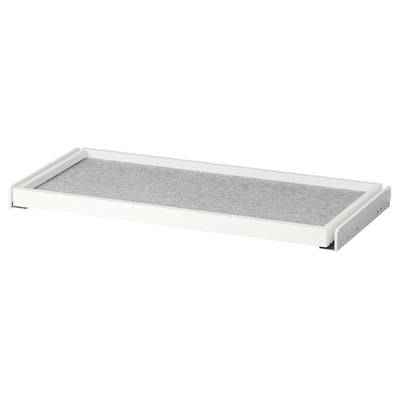 KOMPLEMENT Pull-out tray with drawer mat, white/light gray, 29 1/2x13 3/4 "
