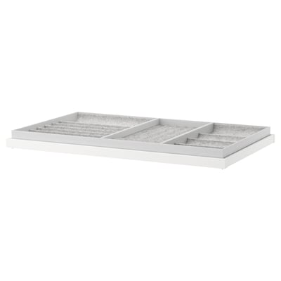KOMPLEMENT Pull-out tray with insert, white, 39 3/8x22 7/8 "