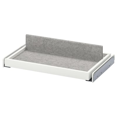 KOMPLEMENT Pull-out tray with shoe insert, white/light gray, 19 5/8x13 3/4 "