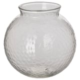 KONSTFULL Vase, clear glass/patterned, 4 "