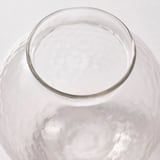KONSTFULL Vase, clear glass/patterned, 4 "