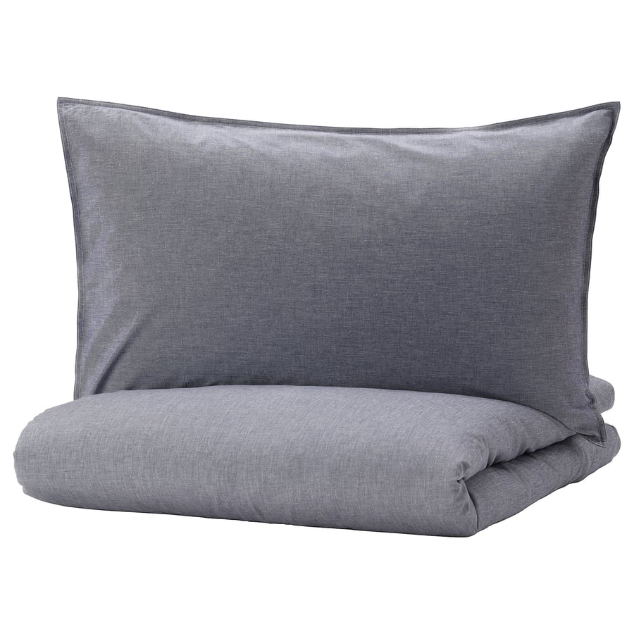 KOPPARBLAD duvet cover and pillowcase(s), dark blue, Full/Queen (Double/Queen) IKEA CA