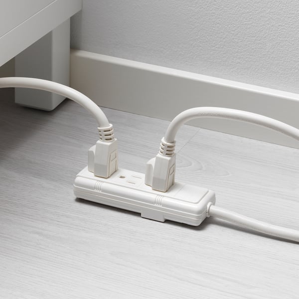 KOPPLA 3 outlet power strip, grounded/white, 19 ¾ "