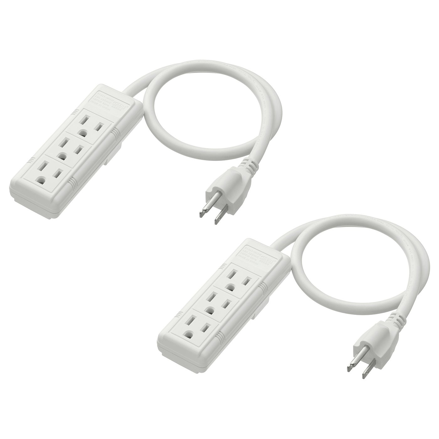 Koppla 3 Outlet Power Strip Grounded White Ikea