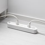 KOPPLA 5 outlet power strip & 2 USB ports, white, 118 "