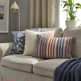 KORALLBUSKE Cushion cover, dark blue/red, 16x23 "