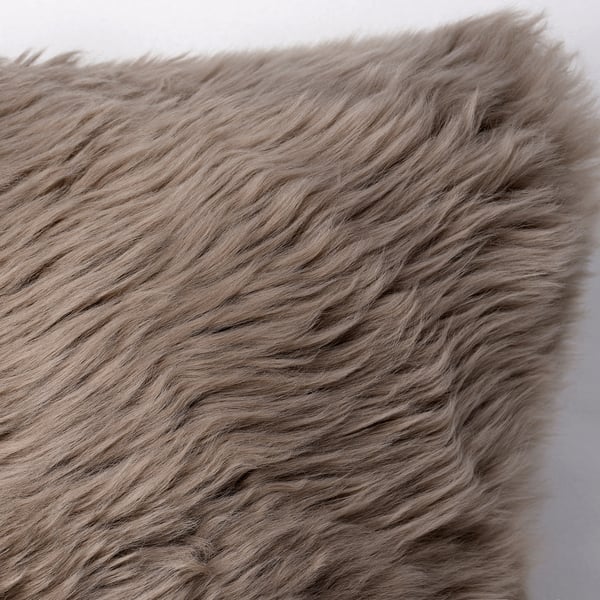 KRÅKKRASSING Cushion cover, light brown, 20x20 "