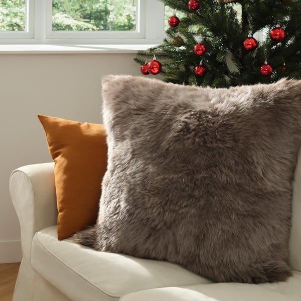 KRÅKKRASSING Cushion cover, light brown, 26x26 "
