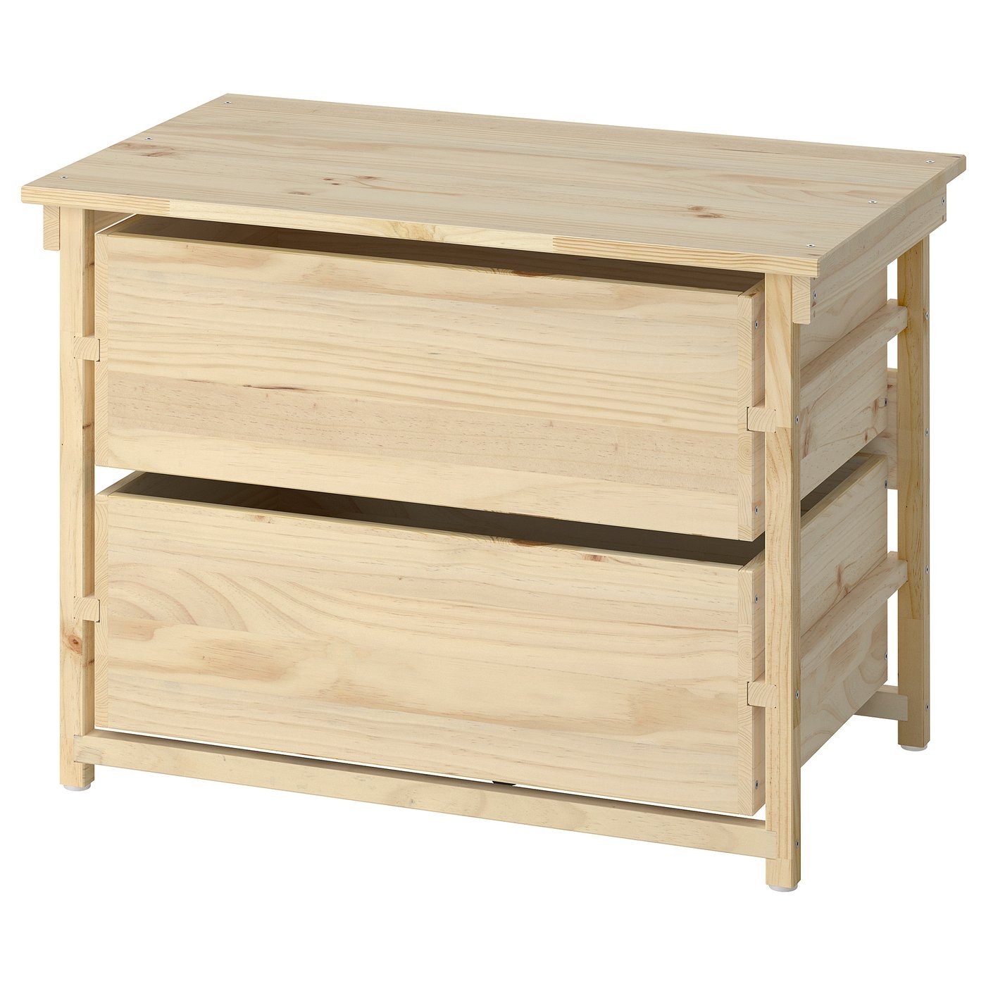KRONÖREN 2-drawer chest, pine, 76x48x55 cm (297/8x187/8x215/8