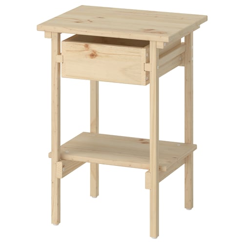 KRONÖREN Nightstand, pine, 15 3/8x12 5/8x21 5/8 "