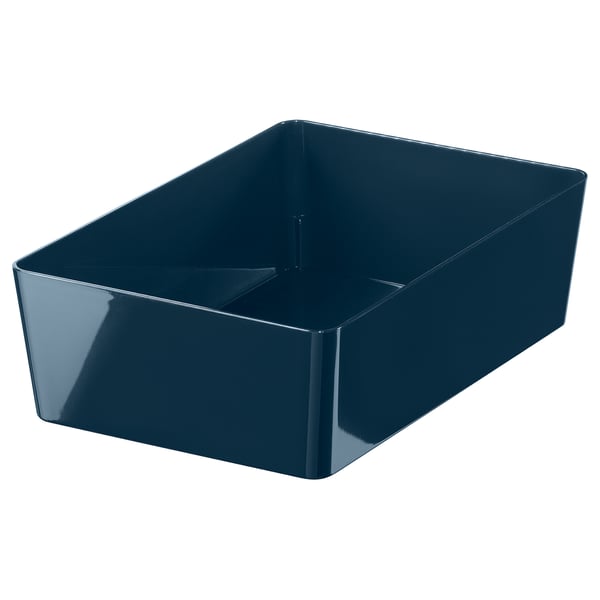 KUGGIS Box, black-blue, 7x10 ¼x3 ¼ "