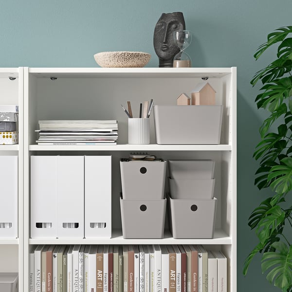 KUGGIS Box, light gray, 7x10 ¼x6 "