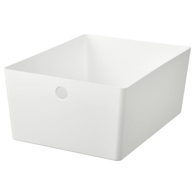 KUGGIS Box, white, 10 ¼x13 ¾x6 "