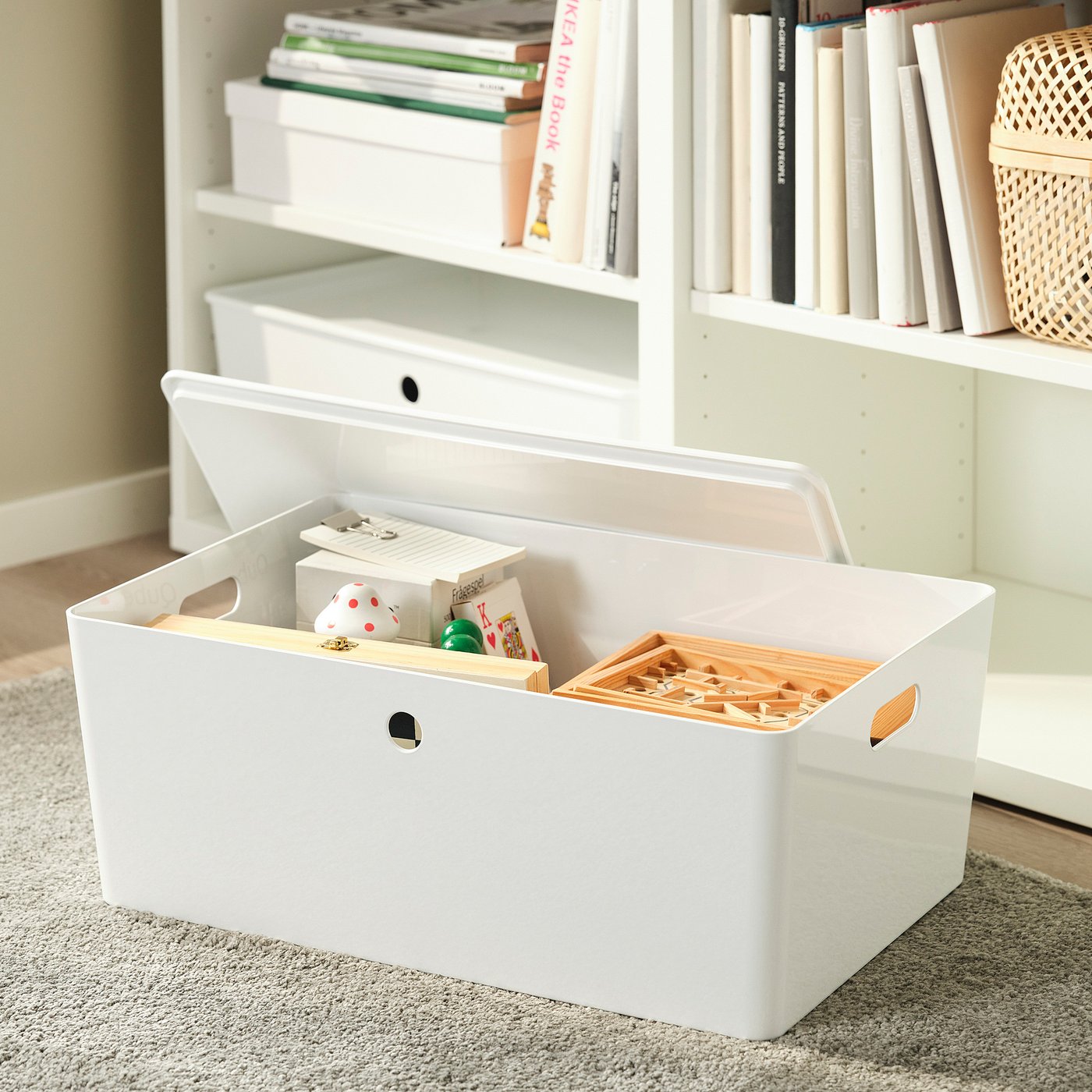 KUGGIS box, white, 37x54x21 cm (14 ½x21 ¼x8 ¼