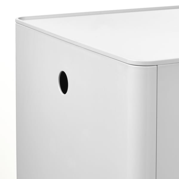 KUGGIS Storage box with lid, white, 12 ½x12 ½x12 ½ "