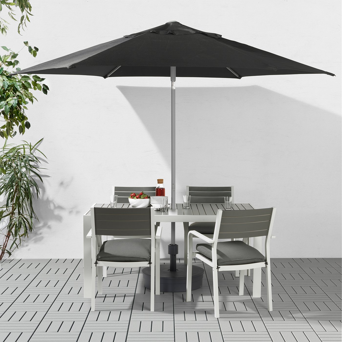 KUGGÖ / LINDÖJA Patio umbrella black IKEA CA