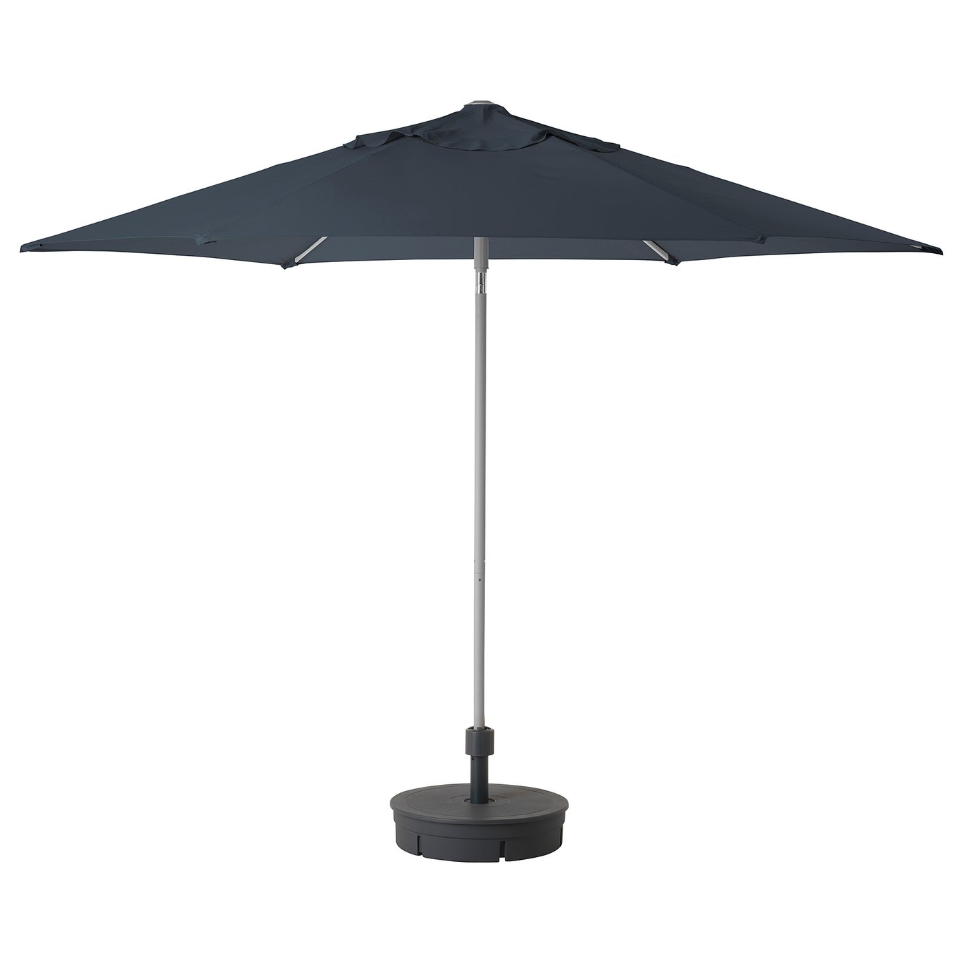Kuggo Lindoja Patio Umbrella With Base Blue Gryto Dark Gray Ikea Canada Ikea