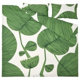 KUNGSCISSUS Duvet cover and pillowcase(s), white/green, Full/Queen (Double/Queen)