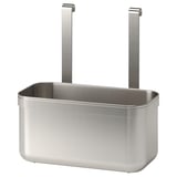 KUNGSFORS stainless steel hanging organiser, rectangular shape, two hooks for wall mounting, sleek modern design.