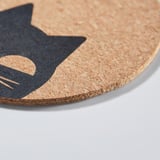 KUSTFYR Coaster, cork/patterned, 4 "