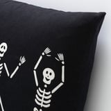 KUSTFYR Cushion cover, white/black ghost, 20x20 "