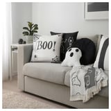 KUSTFYR Cushion cover, white/black ghost, 20x20 "