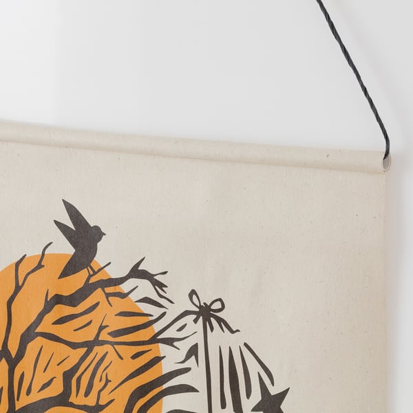 KUSTFYR hanging tapestry, black, 48x30 cm (187/8x113/4") IKEA CA