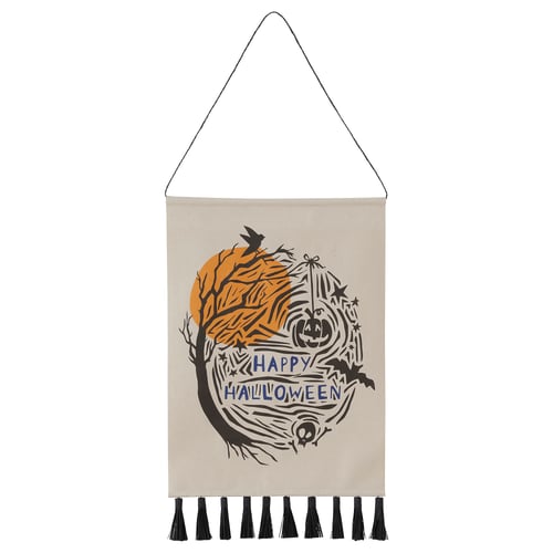 KUSTFYR hanging tapestry, black, 48x30 cm (187/8x113/4") IKEA CA