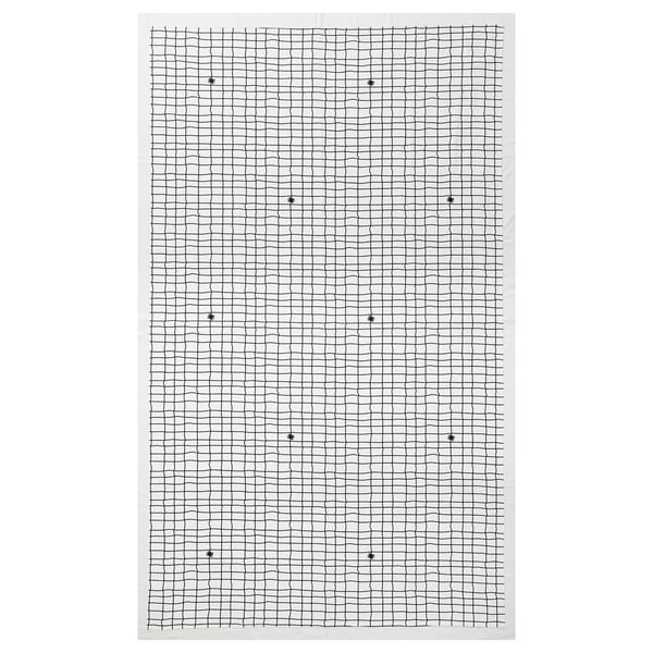 KUSTFYR Tablecloth, white/black, 57x94 "