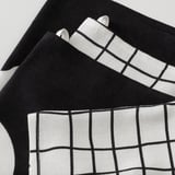 KUSTFYR Tea-towel, ghost/spider white/black, 18x24 "