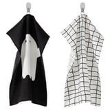 KUSTFYR Tea-towel, ghost/spider white/black, 18x24 "