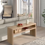 LACK Console table, white stained oak, 55 1/8x15 3/8 "