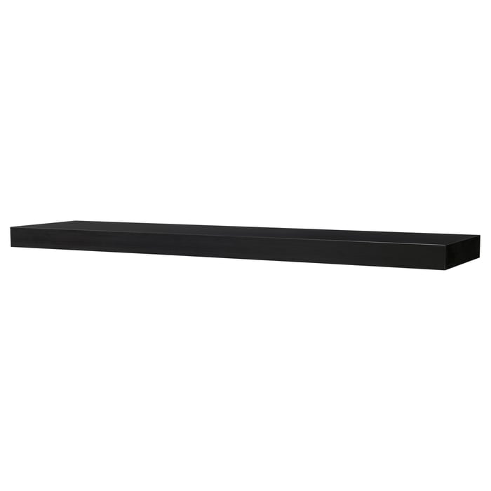 LACK wall shelf, black-brown, 190x26 cm (743/4x101/4