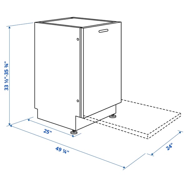 LAGAN builtin dishwasher, white, 61 cm (24") IKEA CA