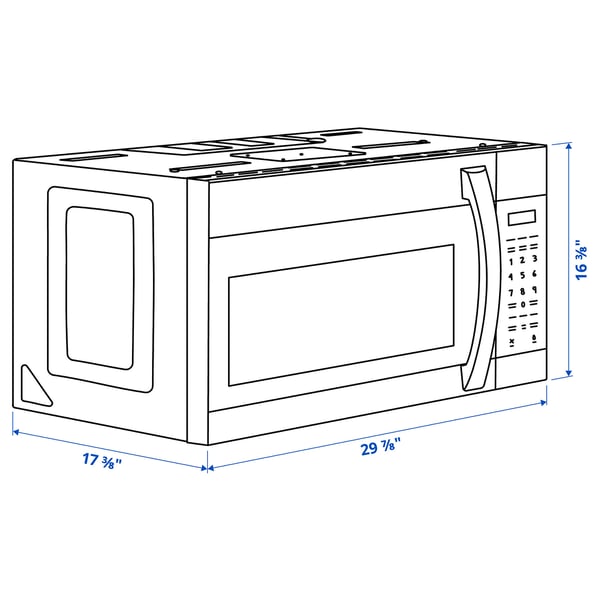 LAGAN Over the range microwave, white, 30 "